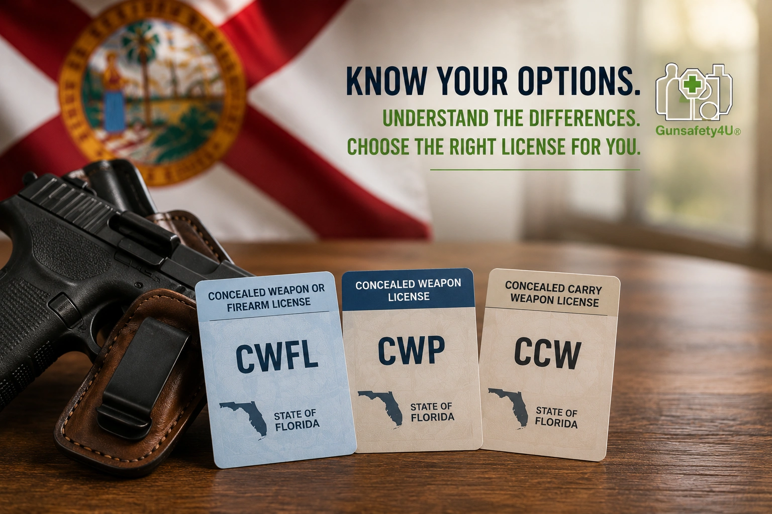 Florida CWFL CWP CCW concealed carry license comparison guide